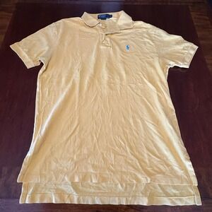 Polo Ralph Lauren Yellow Classic Pony Polo Shirt Preppy Golf Style